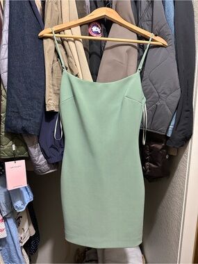 Bec & Bridge Pale Mint Spaghetti Strap Mini Dress
